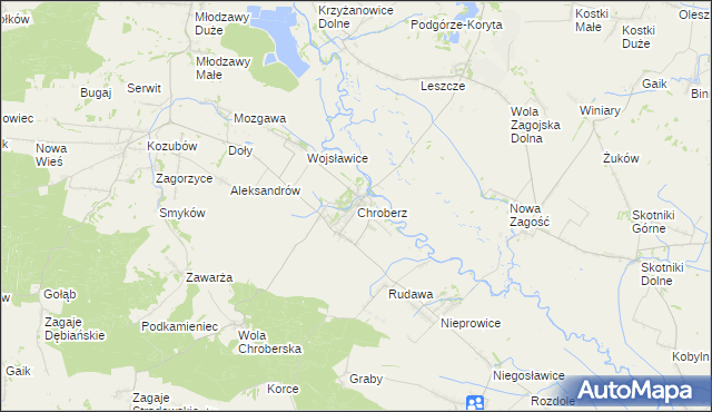 mapa Chroberz, Chroberz na mapie Targeo