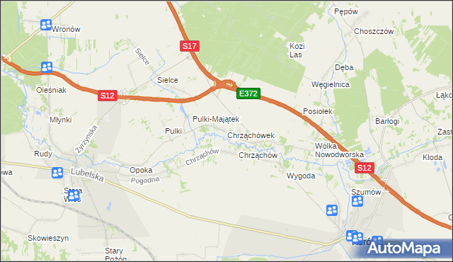 mapa Chrząchówek, Chrząchówek na mapie Targeo