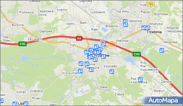 mapa Chrzanów, Chrzanów na mapie Targeo