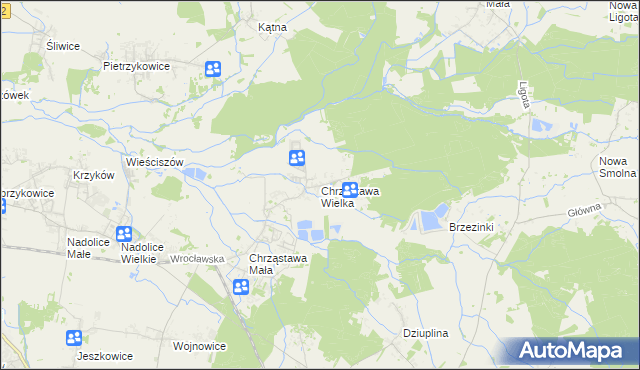 mapa Chrząstawa Wielka, Chrząstawa Wielka na mapie Targeo