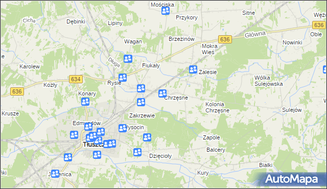 mapa Chrzęsne, Chrzęsne na mapie Targeo