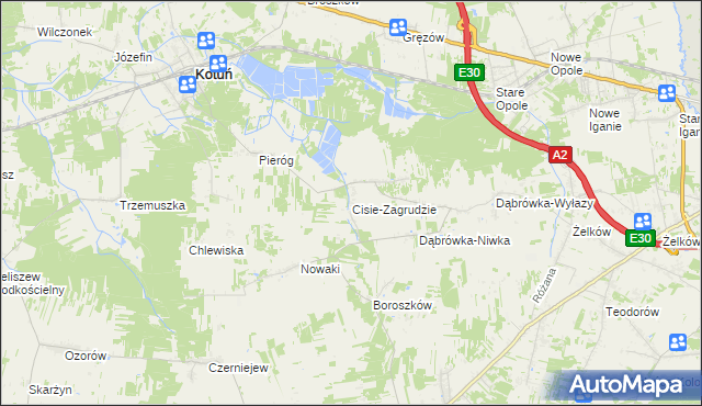 mapa Cisie-Zagrudzie, Cisie-Zagrudzie na mapie Targeo