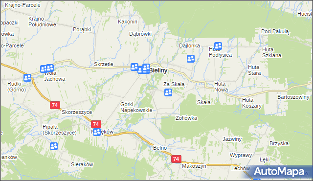 mapa Czaplów, Czaplów na mapie Targeo