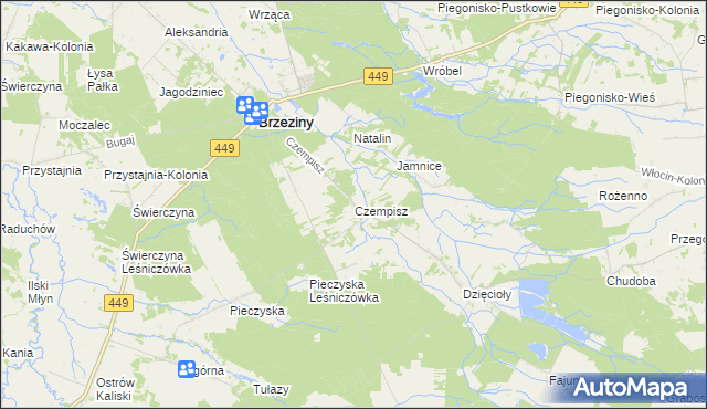 mapa Czempisz, Czempisz na mapie Targeo