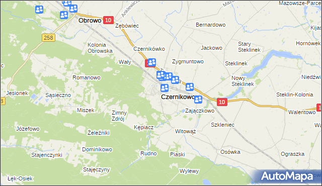 mapa Czernikowo, Czernikowo na mapie Targeo