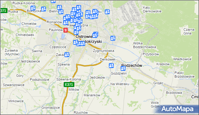 mapa Denkówek, Denkówek na mapie Targeo