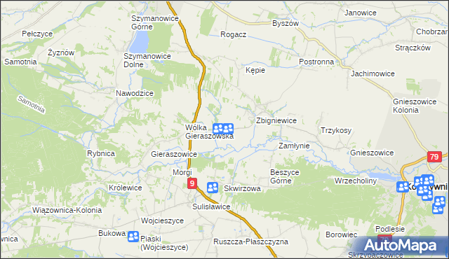 mapa Dmosice, Dmosice na mapie Targeo