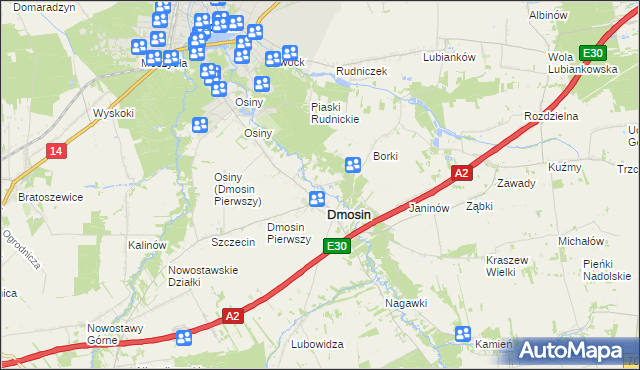 mapa Dmosin Drugi, Dmosin Drugi na mapie Targeo