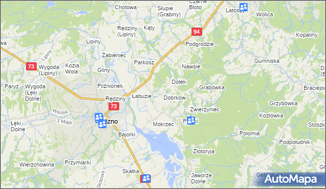 mapa Dobrków, Dobrków na mapie Targeo