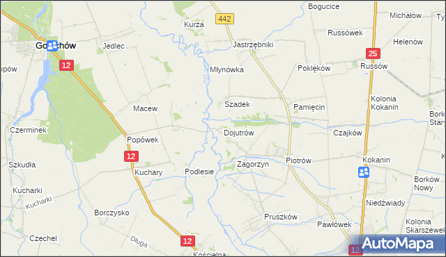 mapa Dojutrów, Dojutrów na mapie Targeo