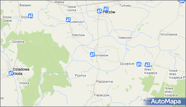 mapa Domasłów, Domasłów na mapie Targeo