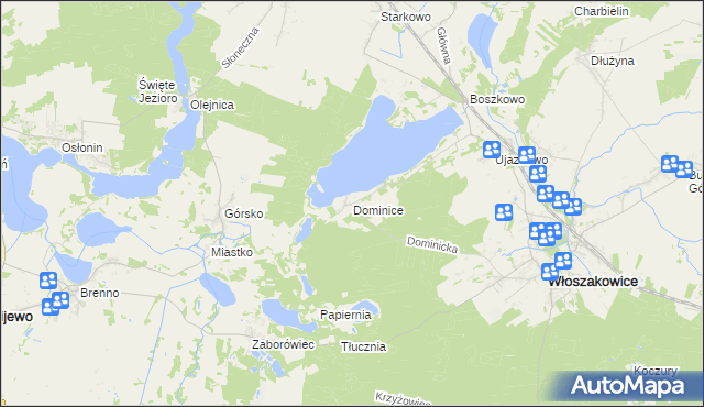 mapa Dominice, Dominice na mapie Targeo