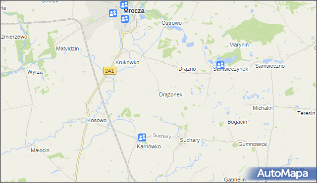 mapa Drążonek, Drążonek na mapie Targeo