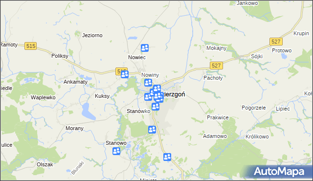 mapa Dzierzgoń, Dzierzgoń na mapie Targeo