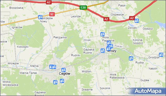 mapa Gajówka Rudnik, Gajówka Rudnik na mapie Targeo