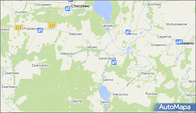 mapa Gardkowice, Gardkowice na mapie Targeo