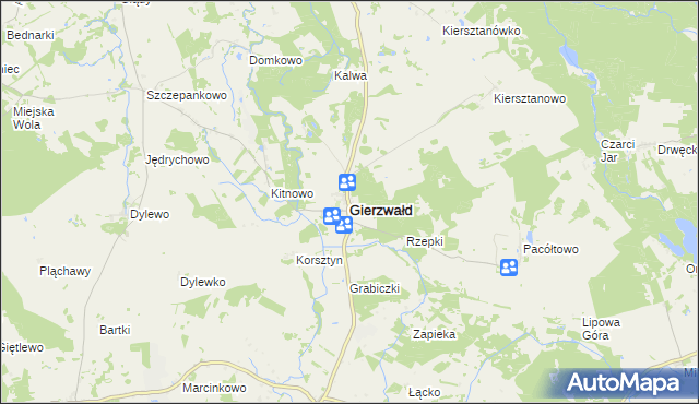 mapa Gierzwałd, Gierzwałd na mapie Targeo