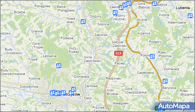 mapa Glinik Charzewski, Glinik Charzewski na mapie Targeo