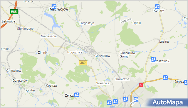 mapa Goczałków, Goczałków na mapie Targeo