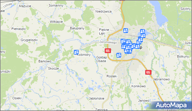 mapa Gołdap Osada, Gołdap Osada na mapie Targeo