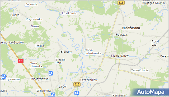 mapa Górka Lubartowska, Górka Lubartowska na mapie Targeo