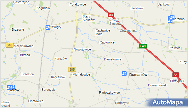 mapa Gostkowice gmina Domaniów, Gostkowice gmina Domaniów na mapie Targeo