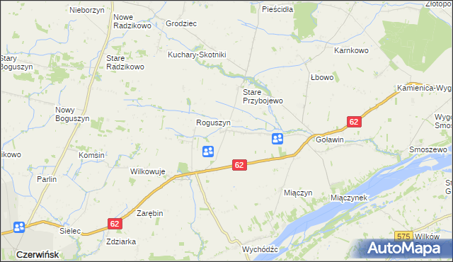mapa Goworowo gmina Czerwińsk nad Wisłą, Goworowo gmina Czerwińsk nad Wisłą na mapie Targeo