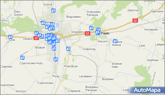 mapa Grabonóg, Grabonóg na mapie Targeo