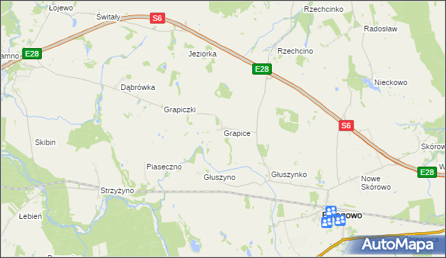 mapa Grapice, Grapice na mapie Targeo