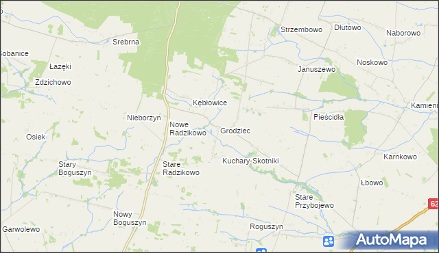 mapa Grodziec gmina Czerwińsk nad Wisłą, Grodziec gmina Czerwińsk nad Wisłą na mapie Targeo