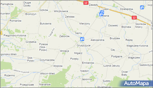 mapa Gruszczyce, Gruszczyce na mapie Targeo