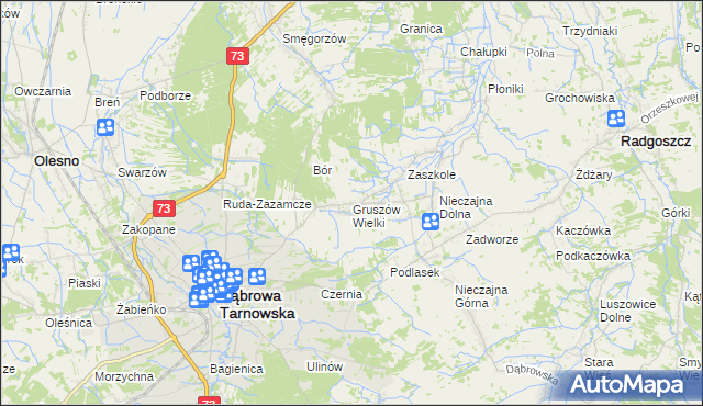 mapa Gruszów Wielki, Gruszów Wielki na mapie Targeo