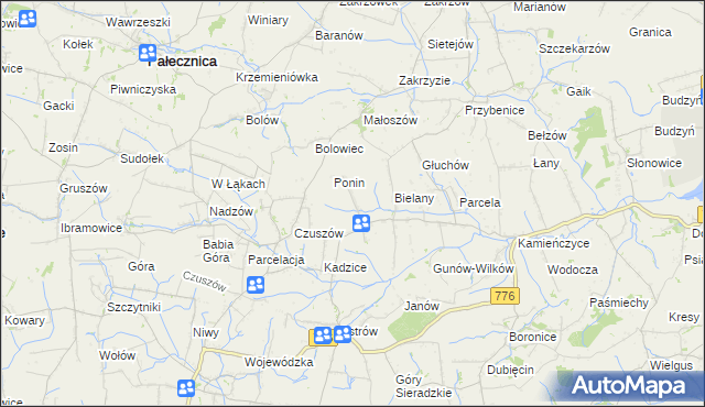 mapa Gunów-Kolonia, Gunów-Kolonia na mapie Targeo