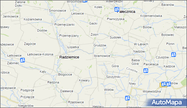 mapa Ibramowice, Ibramowice na mapie Targeo