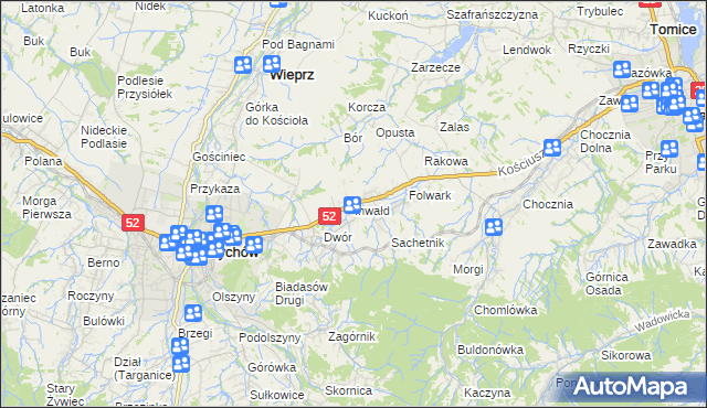 mapa Inwałd, Inwałd na mapie Targeo