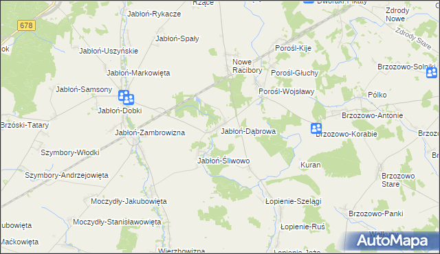mapa Jabłoń-Dąbrowa, Jabłoń-Dąbrowa na mapie Targeo