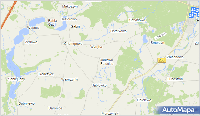 mapa Jabłowo Pałuckie, Jabłowo Pałuckie na mapie Targeo