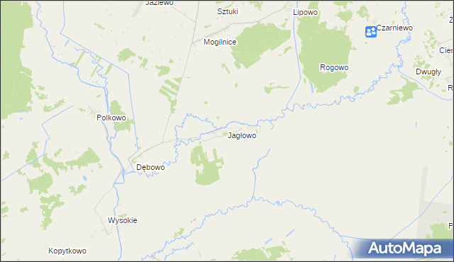 mapa Jagłowo, Jagłowo na mapie Targeo