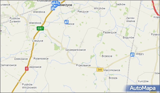 mapa Jaksonów, Jaksonów na mapie Targeo