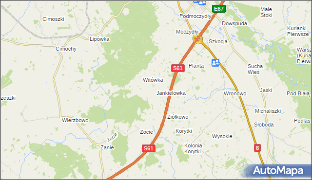 mapa Jankielówka, Jankielówka na mapie Targeo