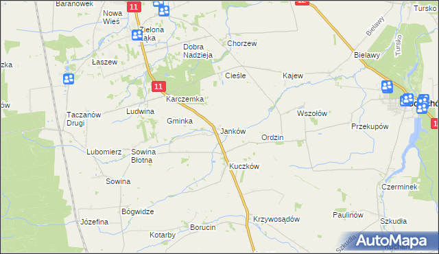 mapa Janków gmina Pleszew, Janków gmina Pleszew na mapie Targeo