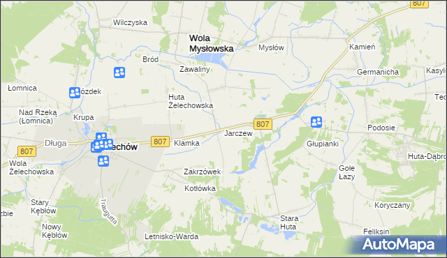 mapa Jarczew, Jarczew na mapie Targeo