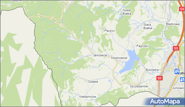 mapa Jarkowice, Jarkowice na mapie Targeo