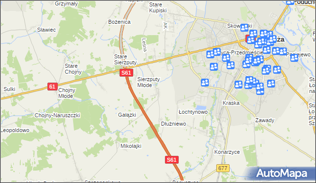 mapa Jarnuty gmina Łomża, Jarnuty gmina Łomża na mapie Targeo