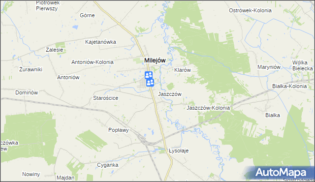 mapa Jaszczów, Jaszczów na mapie Targeo