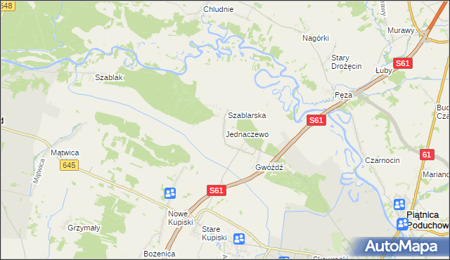 mapa Jednaczewo, Jednaczewo na mapie Targeo