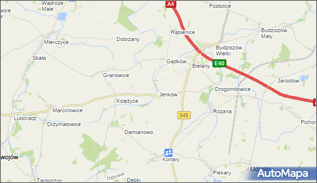 mapa Jenków, Jenków na mapie Targeo