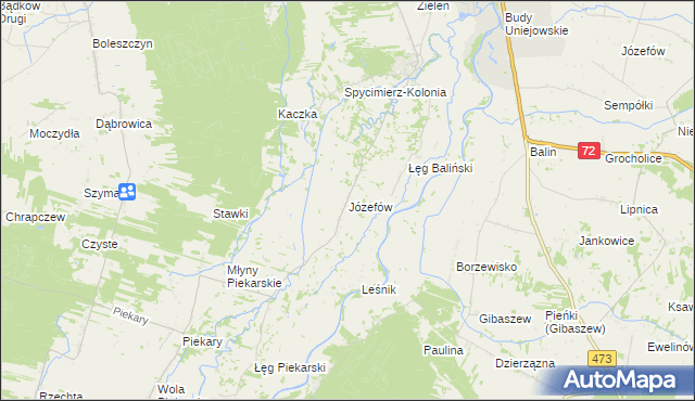 mapa Józefów gmina Dobra, Józefów gmina Dobra na mapie Targeo