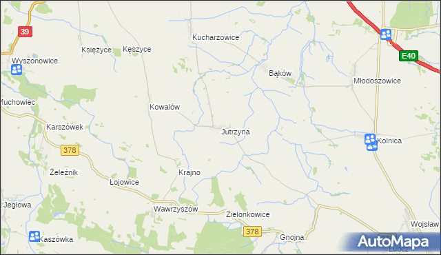 mapa Jutrzyna, Jutrzyna na mapie Targeo