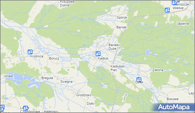 mapa Kadłub gmina Strzelce Opolskie, Kadłub gmina Strzelce Opolskie na mapie Targeo